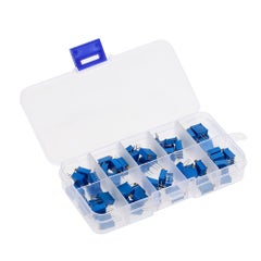 50-Piece Multiturn Trimmer Potentiometer Kit Blue
