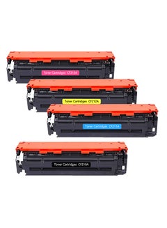 مجموعة خراطيش حبر بديلة متوافقة مع طابعات إتش بي 131A وCf210A وCf211a وCf212a وCf213a من 4 قطع متعدد الألوان