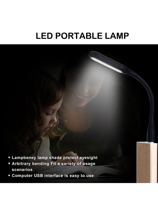 5 Piece Flexible Mini USB LED Night Light Black 16.51x1.78x0.89cm - Image 3