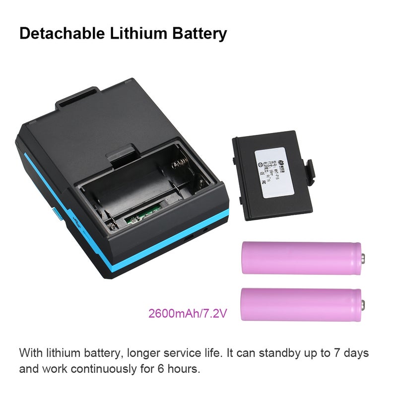 Portable Mini Wireless 58mm BT Direct Thermal Printer Blue/Black  - Image 4