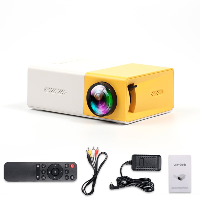 Portable Mini Video Projector 56-LU Yellow&White  - Image 1