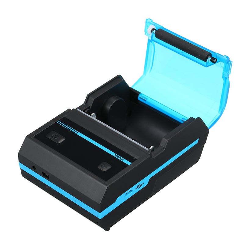 Portable Mini Wireless 58mm BT Direct Thermal Printer Blue/Black  - Image 5