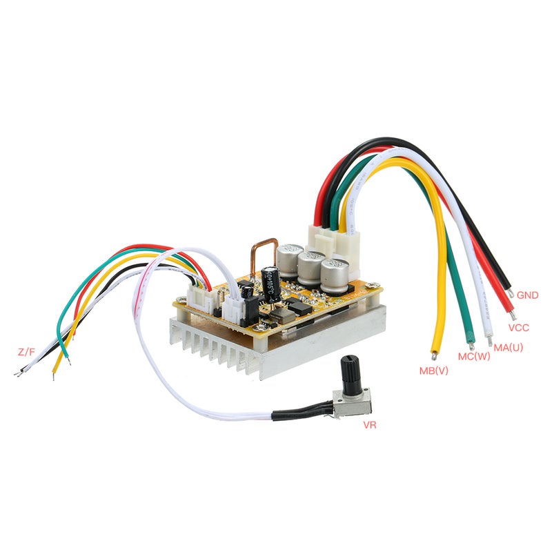 Generic - 350W 5-36V DC Motor Driver BLDC Brushless Controller Three-phase Motor Accessories Wide Voltage High Power Multicolour 14.6 x 3 x 10.2cm - Image 1