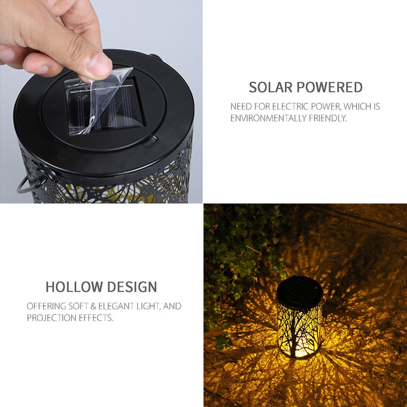 LED Hollow Garden Light Black 23 x 13 x 13cm - Image 5