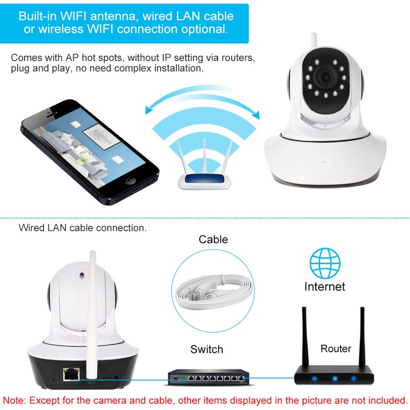 Generic - 1080P HD 2.0 MP Wi-Fi Wireless Pan Tilt PTZ Night Vision IP CCTV Camera With Temperature And Humidity Sensor - Image 1