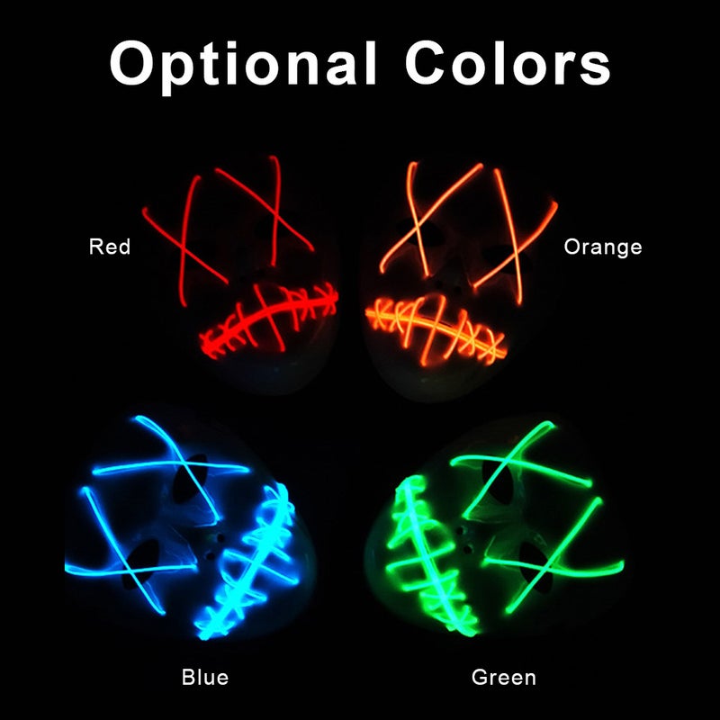 قناع تنكري بإضاءة LED لزي الرقص 20 X 16.5 X 9سم - Image 2