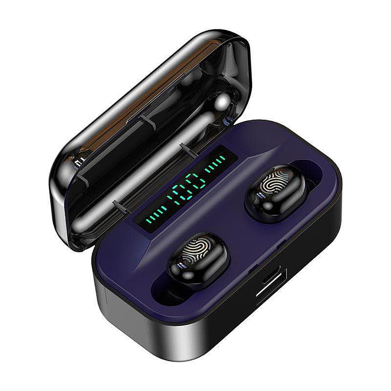 Generic - TWS Stereo Wireless Bluetooth Earphone Blue/Black - Image 1