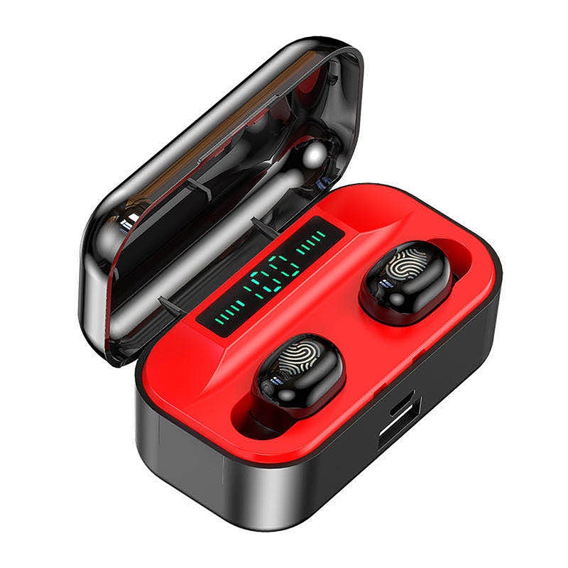 Generic - TWS Stereo Wireless Bluetooth Earphone Red/Black - Image 1