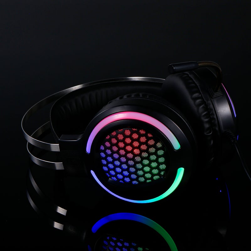 سماعة رأسٍ سلكيةٍ للألعاب بإضاءةٍ متعددة الألوان RGB لأجهزة بلايستيشن 4/ بلايستيشن 5/ إكس بوكس ون/ إكس بوكس سيريس إكس/ نينتندو سويتش/ الكمبيوتر الشخصي - Image 2