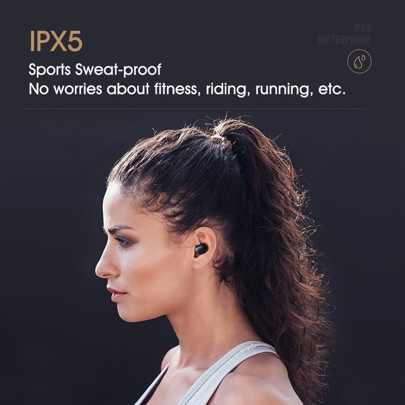 GT1 Pro Fingerprint Touch Wireless Earbuds Black