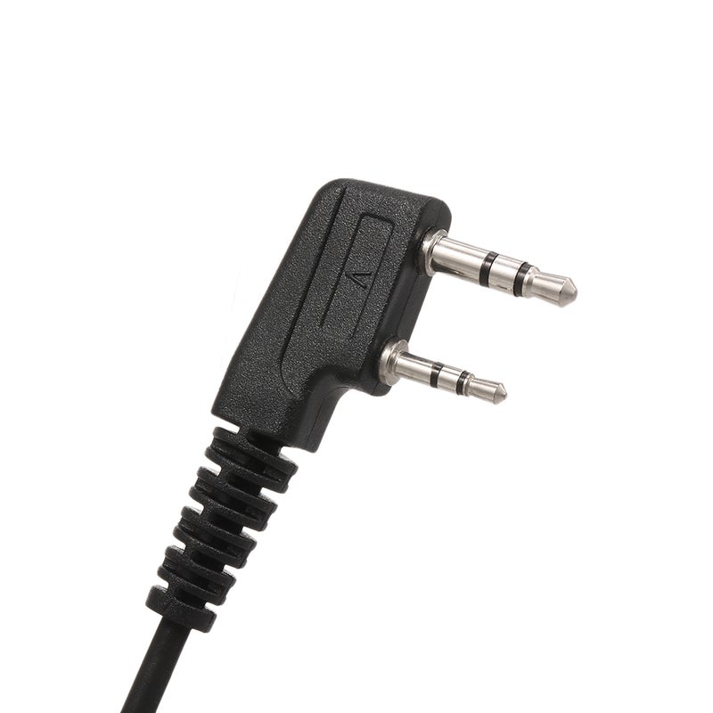 2 Pin Covert Acoustic Tube Walkie Talkie Headphones Black/White - Image 3