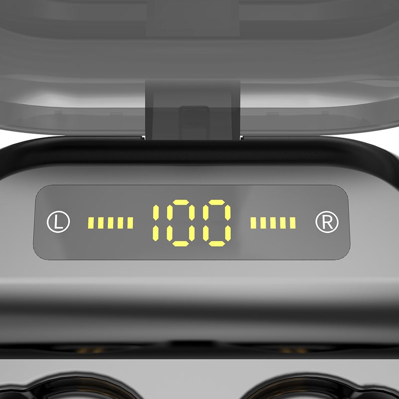 سماعة إيربادز V11 تعمل بتقنية البلوتوث ومزودة بخاصية التحكم باللمس أسود - Image 5