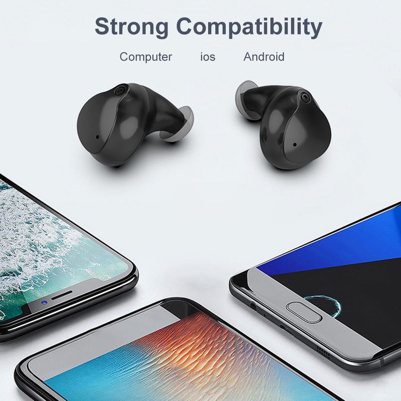 V10 Touch-Controlled Bluetooth Sports Earbuds Black - Image 5