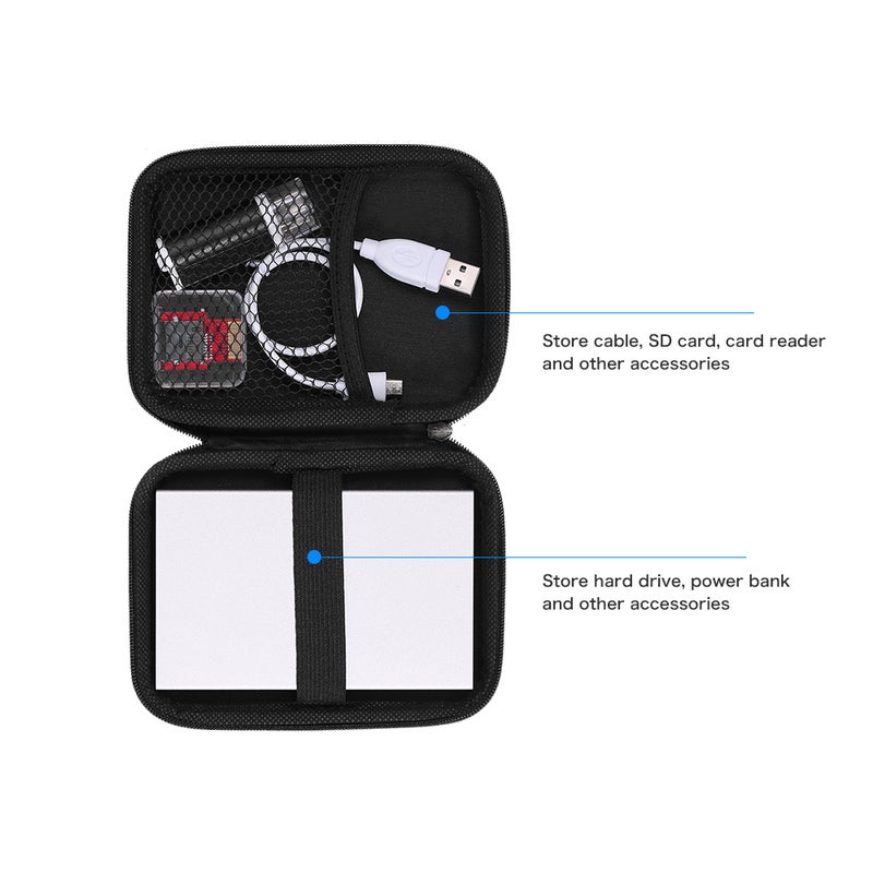Generic Hard Drive Carrying Case For 2.5" External HDD Power Bank Black  - Image 4