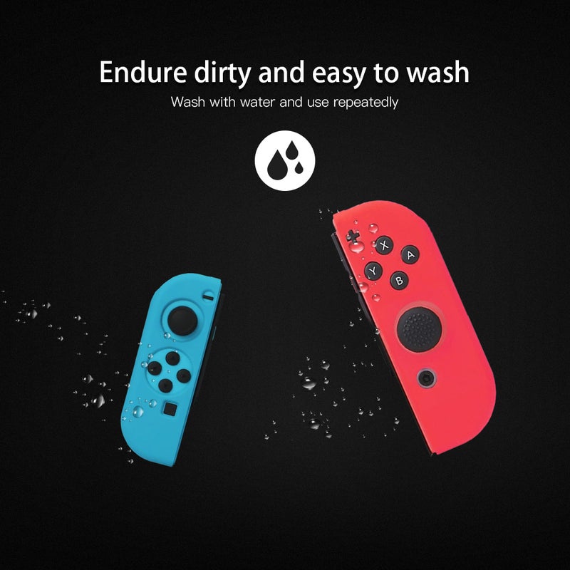 BUBM Protective Game Pad Controller Case For Nintendo Switch Silicone Joy-Con Left/Right Orange - Image 5