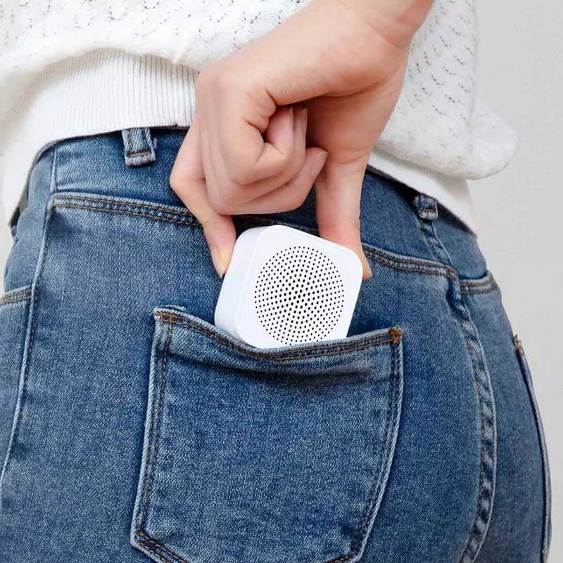 Wireless Bluetooth Stereo Sound Square Portable Speaker With Build-In Handsfree Call White  - Image 5
