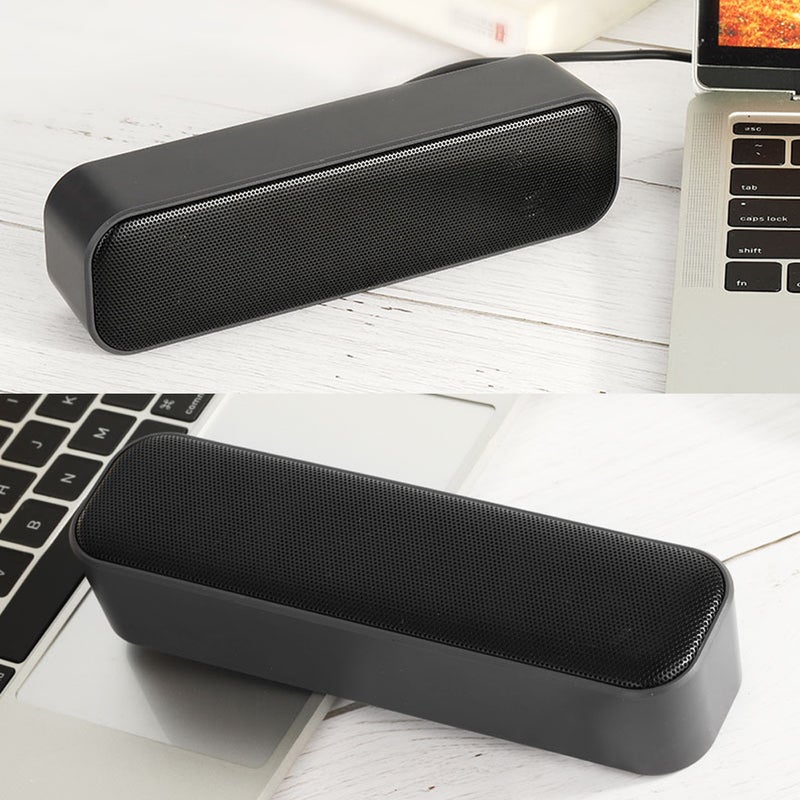 Generic - Wired USB Powered Desktop Sound Box For TV/Desktop/Laptop Black - Image 1