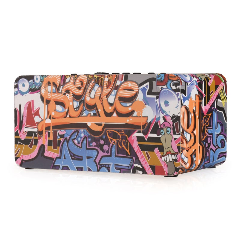 M5 Mini Doodle Wooden Subwoofer Wireless Portable Bluetooth Speaker Multicolor  - Image 4