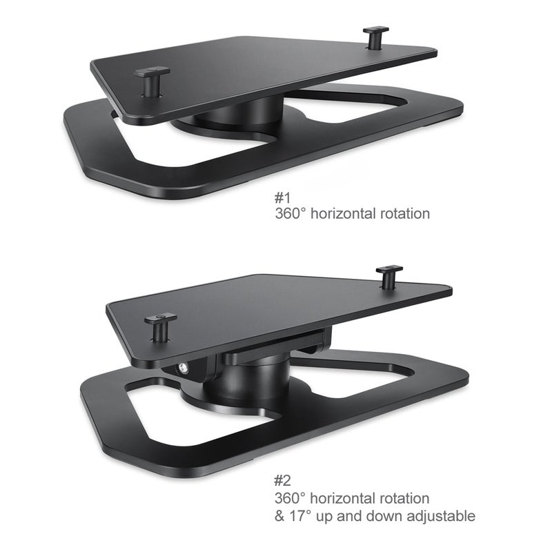 360 Rotation Stand For Echo Show 2nd Gen Speaker Black - Image 2