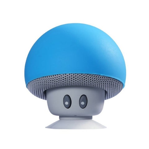 Cartoon Mushroom Head Portable Bluetooth Speaker Dark blue