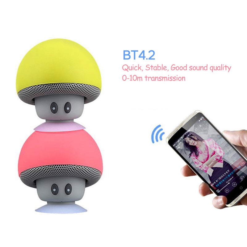 Generic - Cartoon Mushroom Head Portable Bluetooth Speaker Dark blue - Image 1