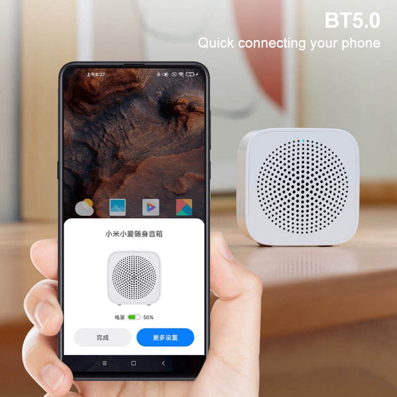 Wireless Bluetooth Stereo Sound Square Portable Speaker With Build-In Handsfree Call White  - Image 3