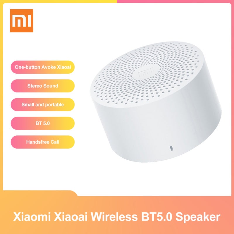 Wireless Bluetooth Stereo Sound Round Portable Speaker With Build-In Handsfree Call White - Image 2