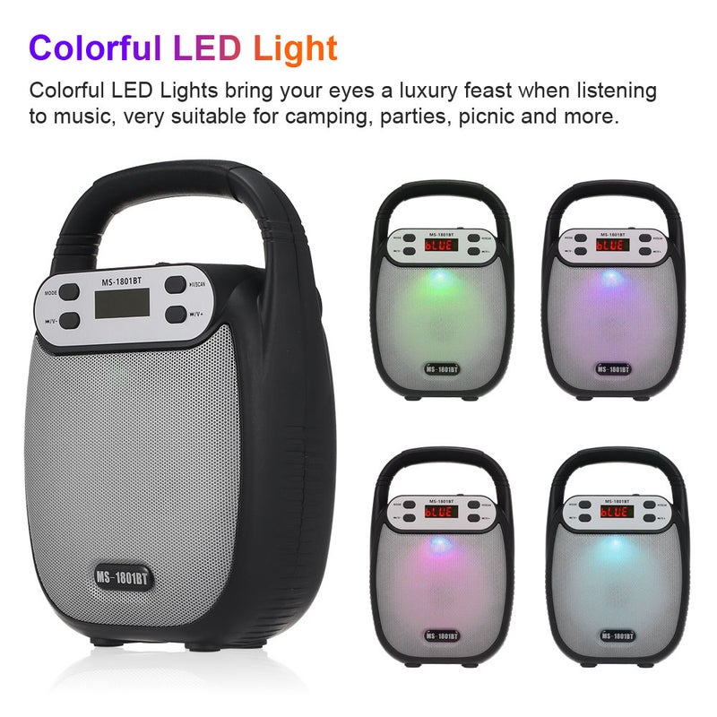 Outdoor Portable Bluetooth Speaker Black & Silver - Image 3
