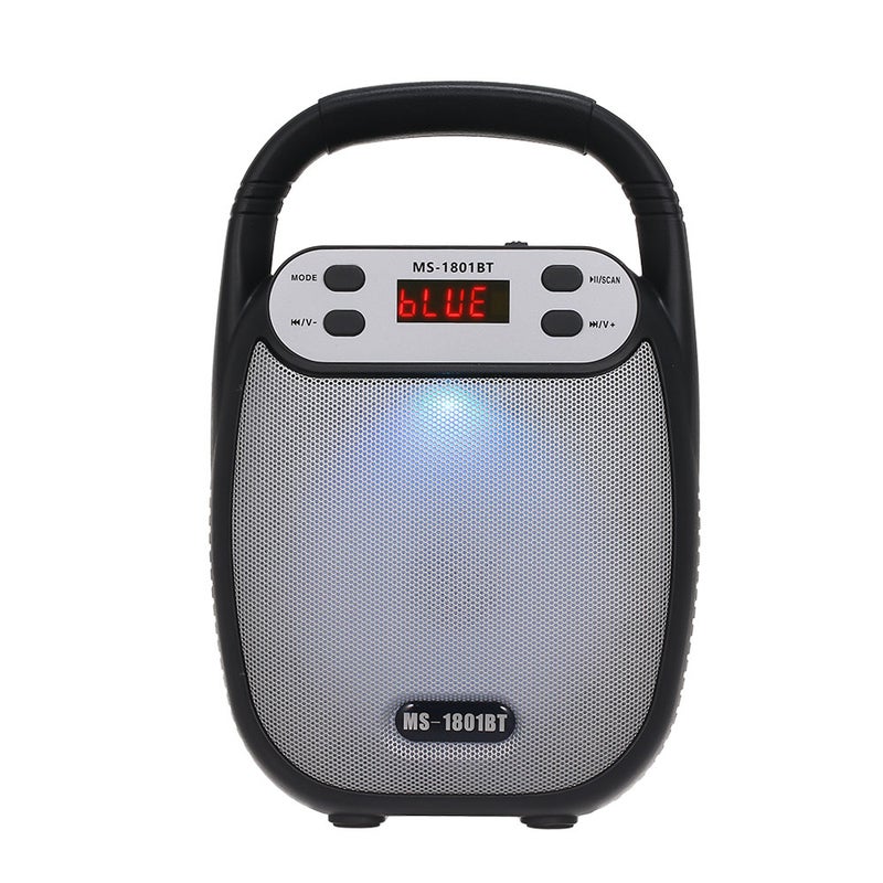Outdoor Portable Bluetooth Speaker Black & Silver - Image 1