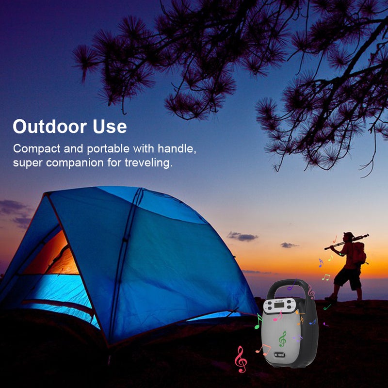 Outdoor Portable Bluetooth Speaker Black & Silver - Image 4