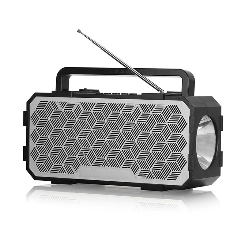 Wireless Portable Bluetooth Speaker Silver - Image 1