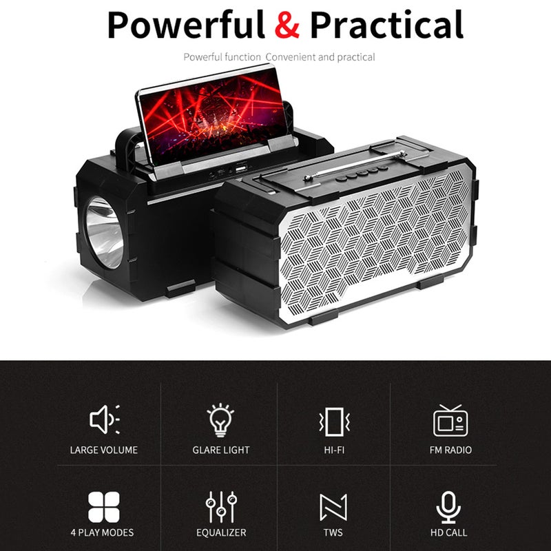 Wireless Portable Bluetooth Speaker Silver - Image 3