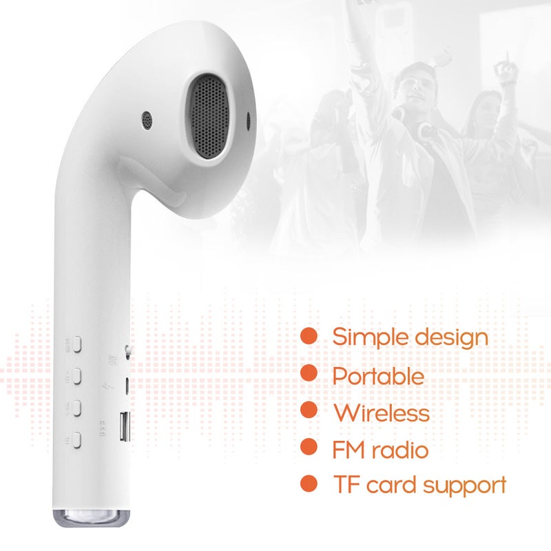 Generic - Large G-iant Headphone Shape Portable Bluetooth Speaker White - Image 1