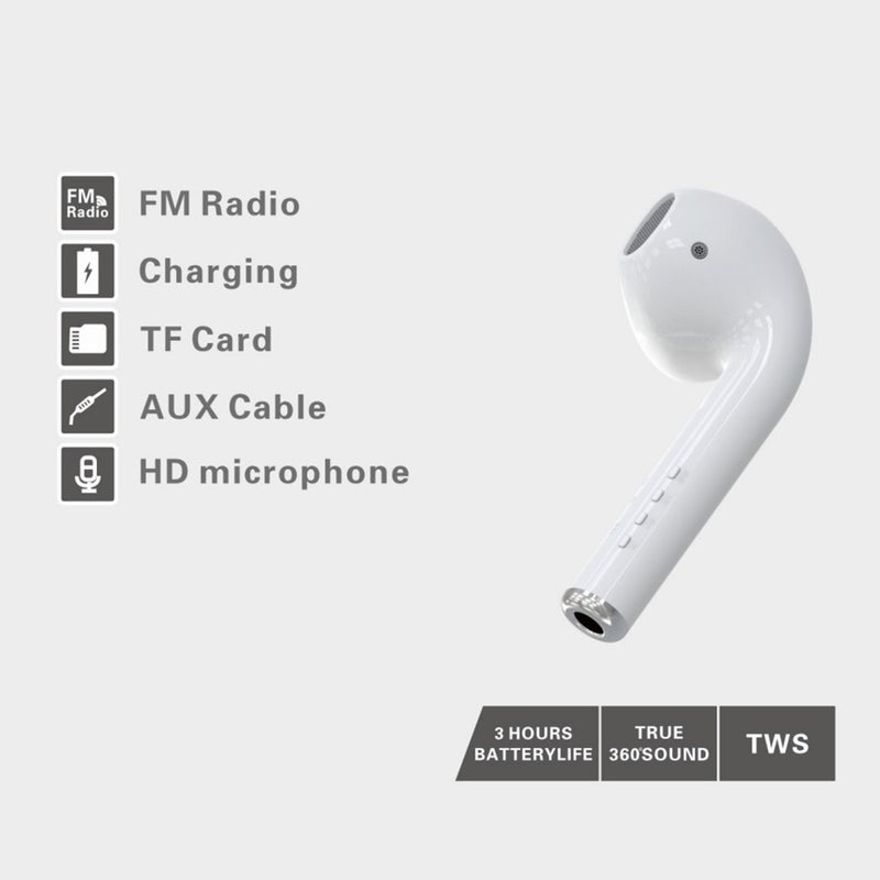 Generic - Large G-iant Headphone Shape Portable Bluetooth Speaker White - Image 1