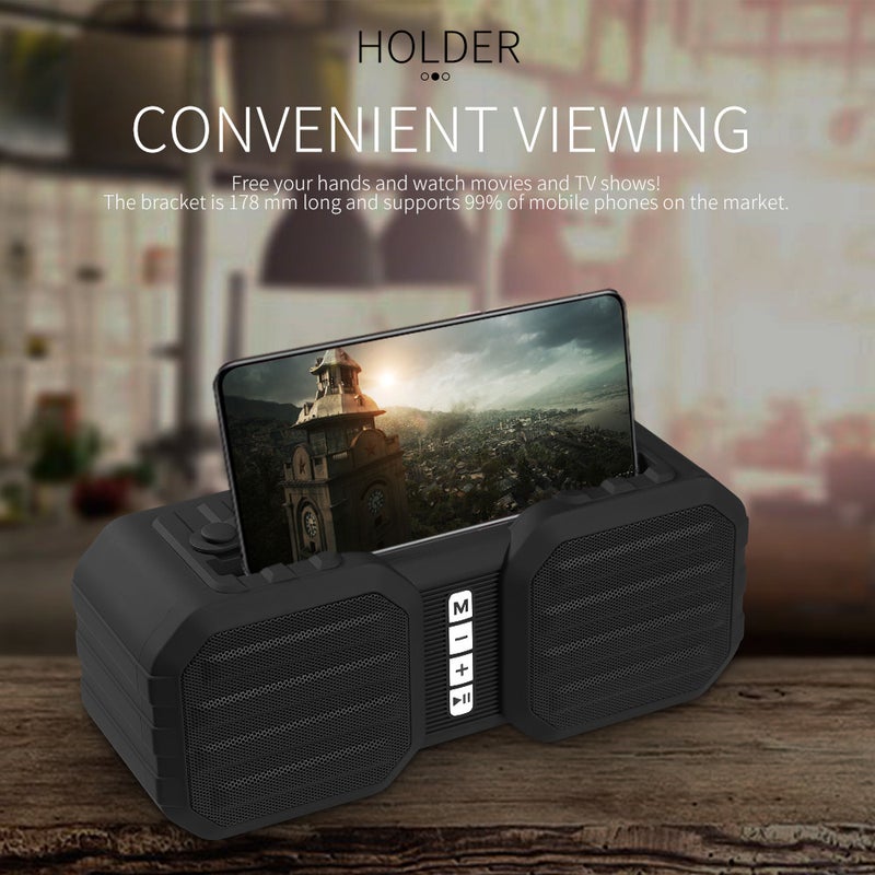 X8 Wireless Bluetooth HiFi Multi-Function TWS Stereo Sound Portable Speaker Red - Image 4