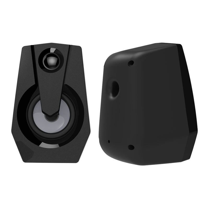 Smalody - Wired VXSM9015 Multimedia Bass Stereo Speaker with LED Colorful Light For TV/Computer Black - Image 1