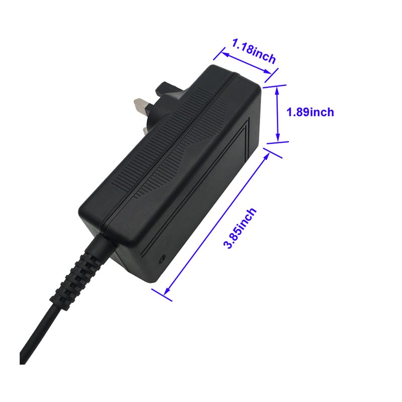 Vacuum Cleaner UK Plug Charger Adapter Black - Image 3