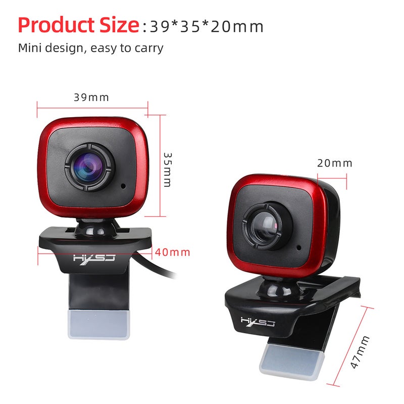 HXSJ - HXSJ A849 USB Web Camera 480P Computer Camera Manual Focus Webcam Black/Silver - Image 1