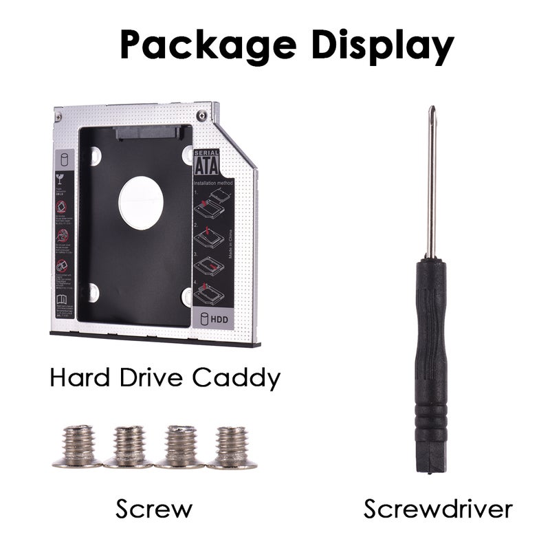 SSD Adapter HiFi HDD Hard Drive Caddy SATA To SATA 2nd SSD Enclosures Case Tray Multicolour - Image 3
