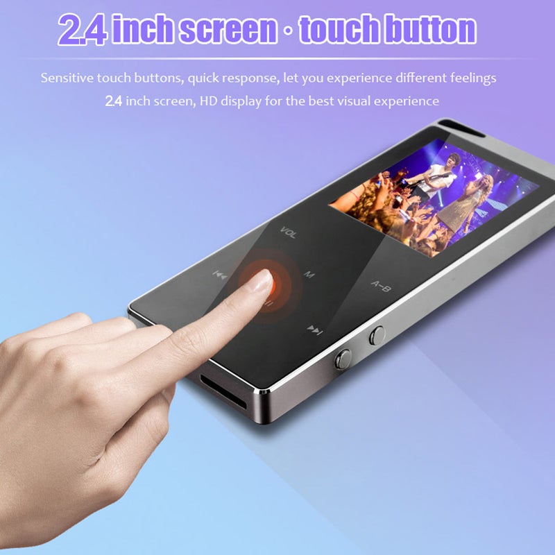 Portable Digital MP3 Player With Earphones LU-V5-619 Gold  - Image 2