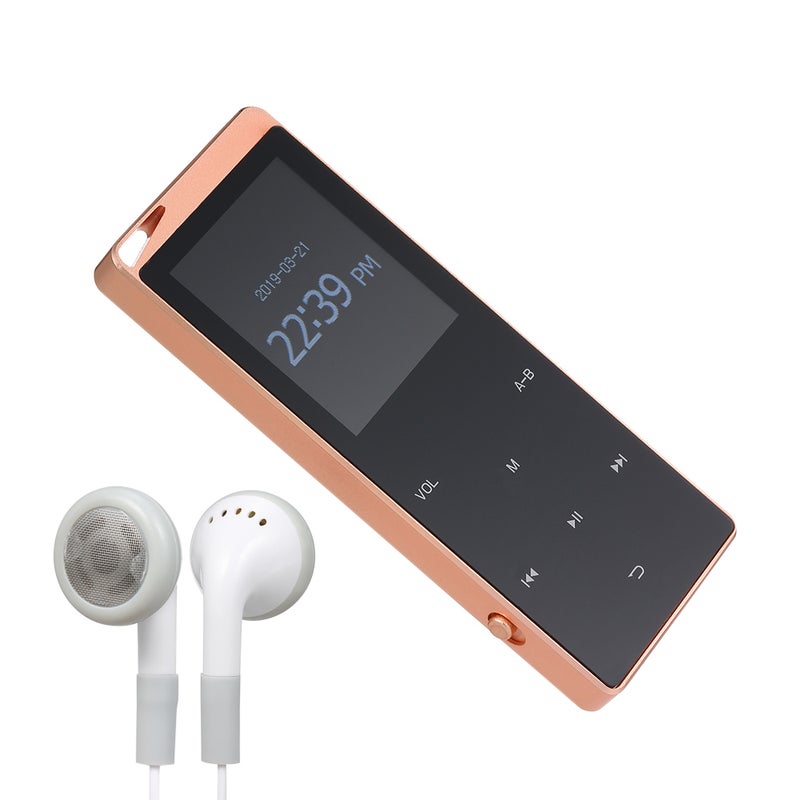 Portable Digital MP3 Player With Earphones LU-V5-619 Gold  - Image 1