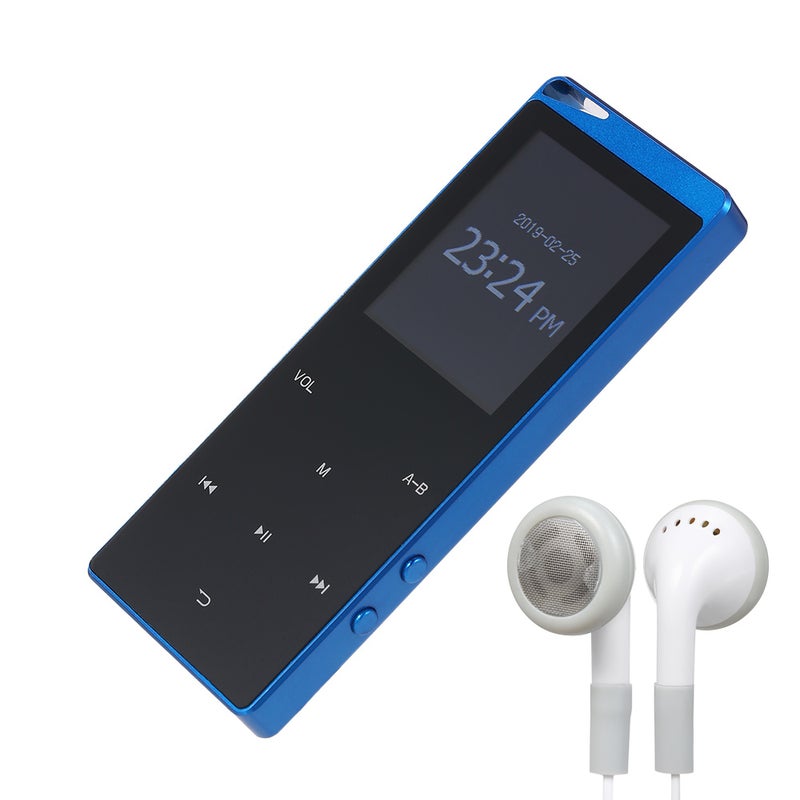 Portable Digital MP3 Player With Earphones LU-V5-622 Blue  - Image 1