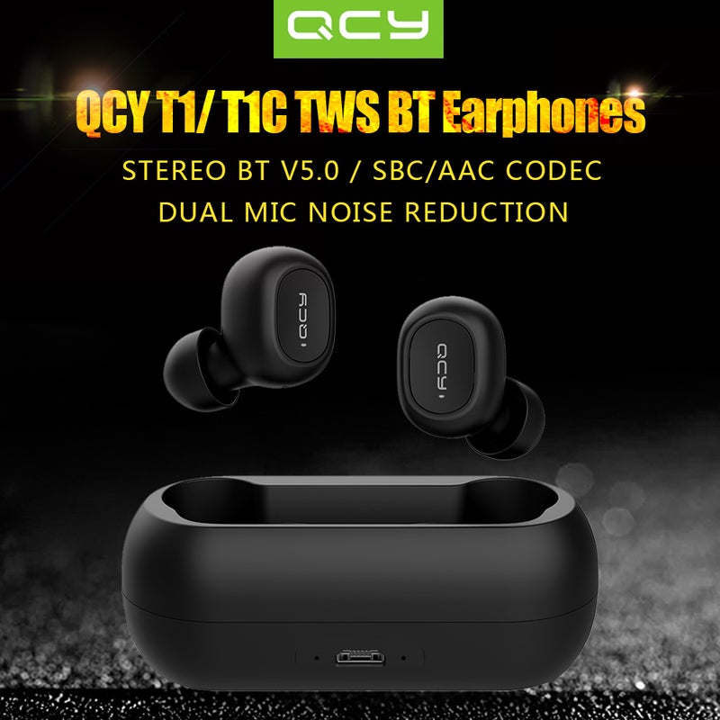 T1C Youth Version Wireless 3D Stereo Earbuds Black - v1601523431/N40834506A_1