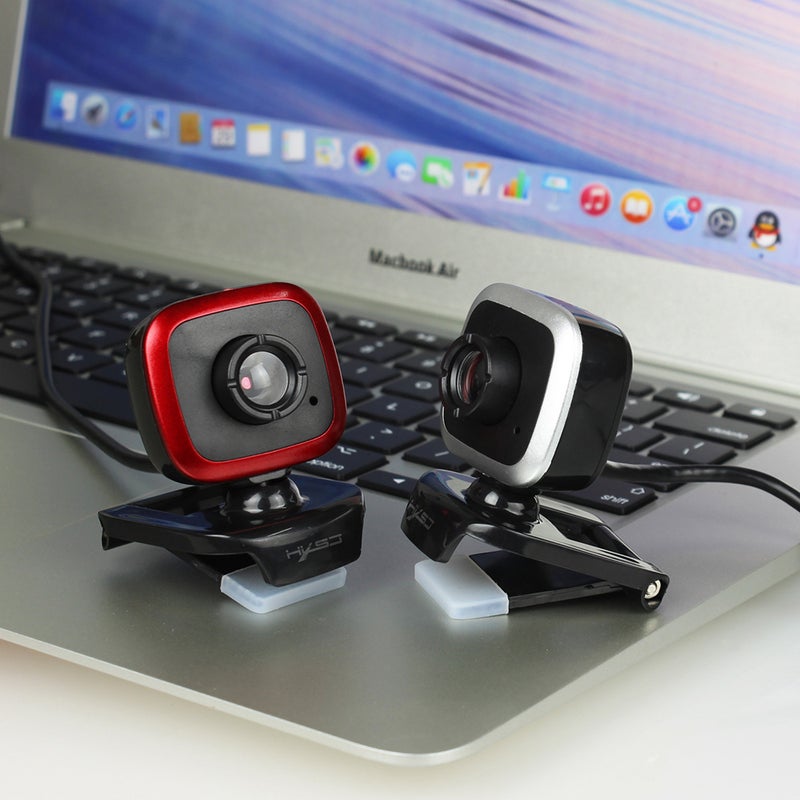 HXSJ - HXSJ A849 USB Web Camera 480P Computer Camera Manual Focus Webcam Black/Silver - Image 1