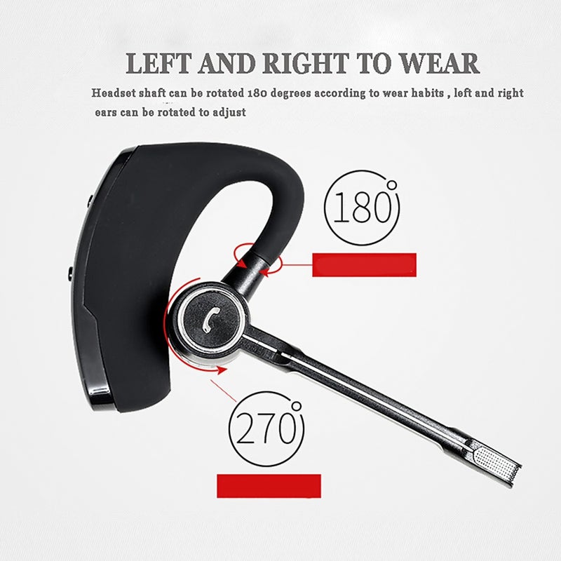 V8S Bluetooth In-Ear Wireless Driving Sports Earphone Black