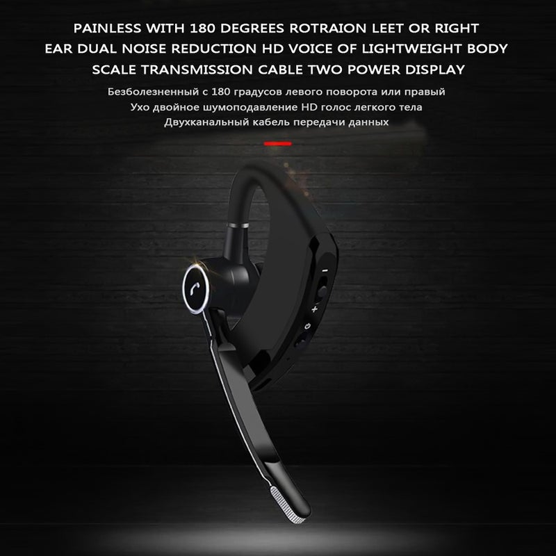 V8S Bluetooth In-Ear Wireless Driving Sports Earphone Black