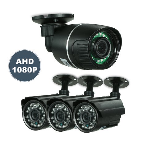 3 Pieces AHD Waterproof Bullet CCTV Camera and 1 Piece Auto-focus AHD Waterproof Bullet CCTV Camera for Home Security with Pal System