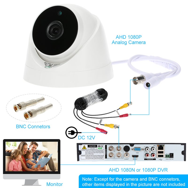 COTIER AHD Dome CCTV Indoor Home Surveillance Camera with PAL System - Image 3