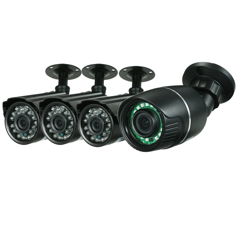 Generic - 3 Pieces AHD Waterproof Bullet CCTV Camera and 1 Piece Auto-focus AHD Waterproof Bullet CCTV Camera for Home Security with Pal System - Image 1
