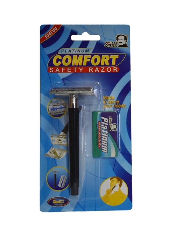 Swift Platinium Saftey Comfort Razor Black 
